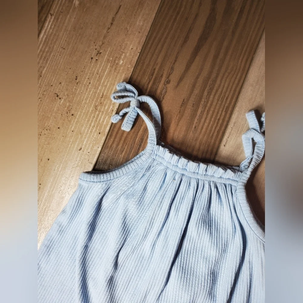 Old Navy Blue Ribbed Baby Girl Romper Size 6-12m NWOT